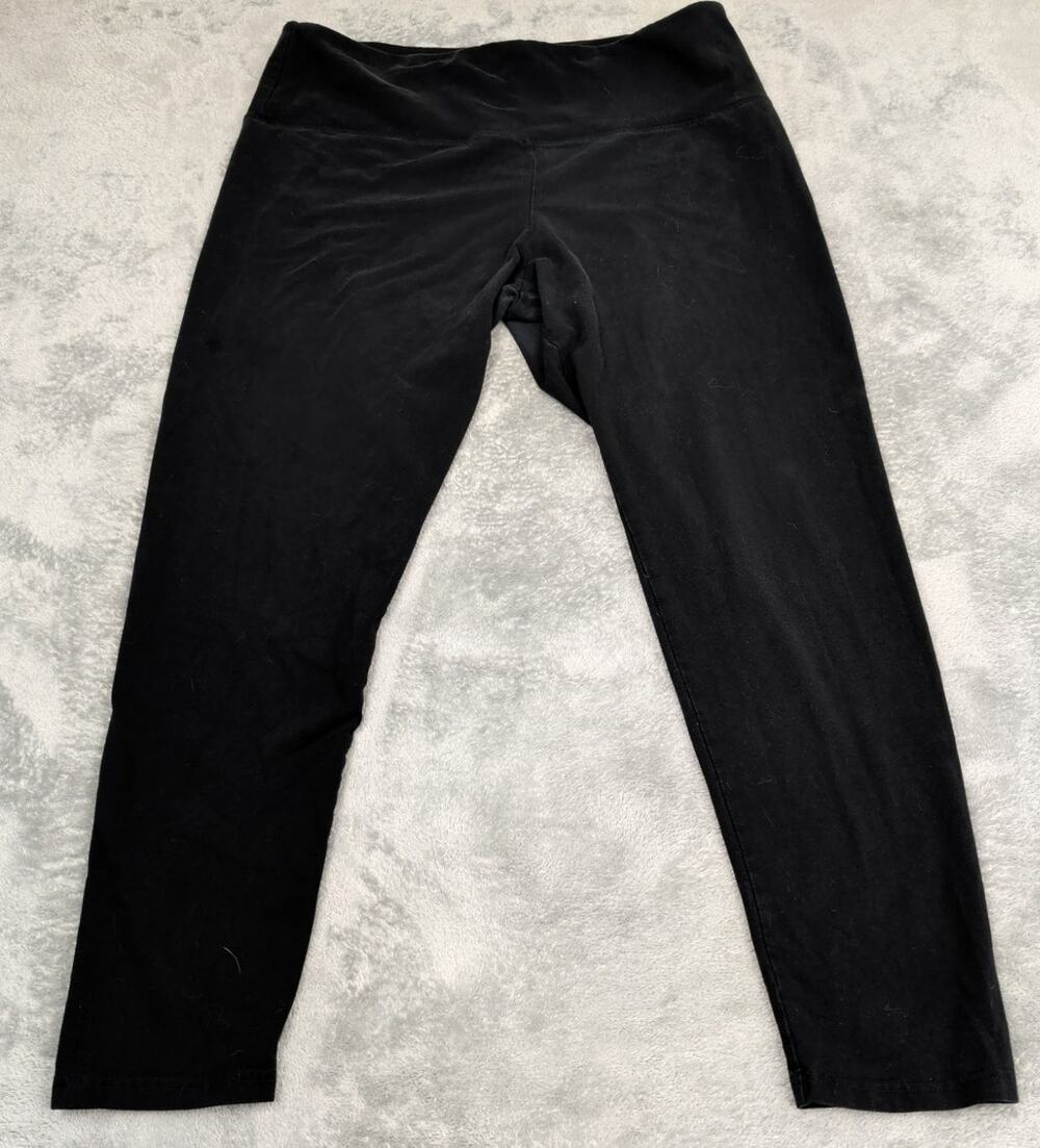 Croft & Barrow Women's Black Leggings Stretch Classic Fit Size XL